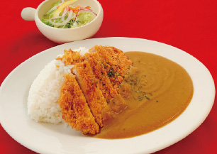 厚切りカツカレー