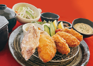 大粒カキフライ御膳